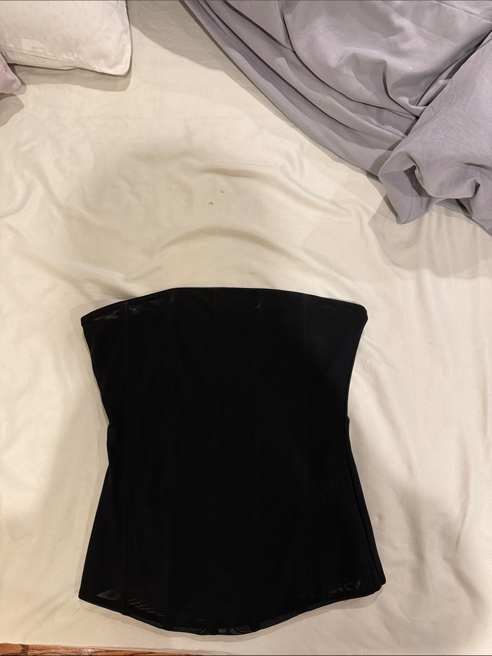 Black Strapless Corset Top - Women's Elegant Evening Dress